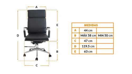 Silla De oficina Presidente Alemania Negro