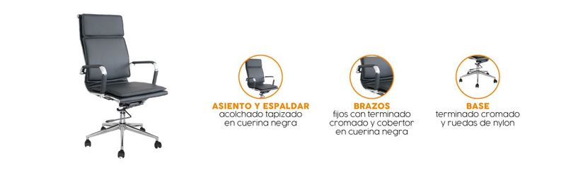 Silla De oficina Presidente Alemania Negro