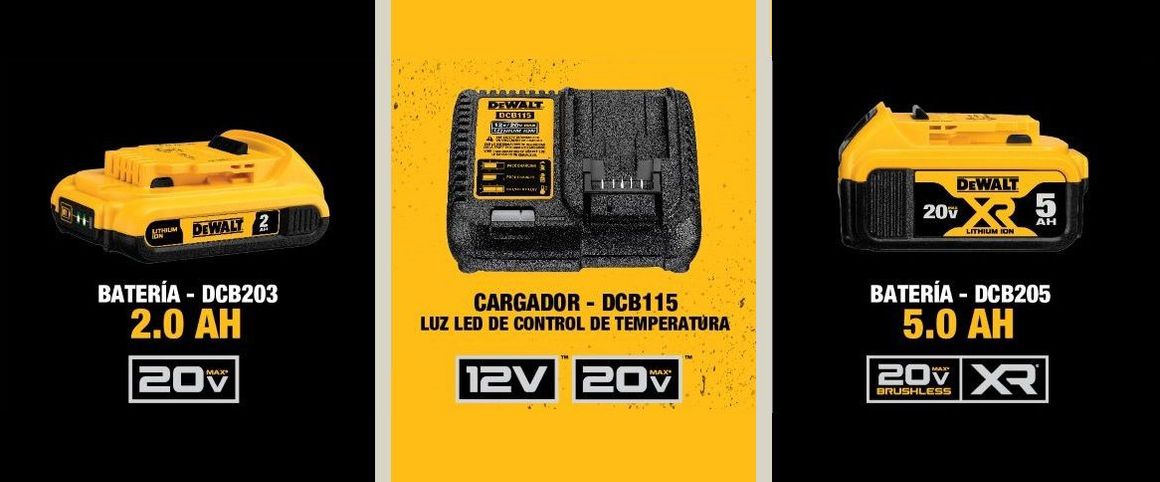 Combo, Kit, Atornillador,atornillador de impacto, Rotomartillos, SDS PLUS, rotomartillo, baterías, 20V, cargador, DCK260D1P1T, DEWALT, herramientas inalámbricas, inalámbrico, DCF7871, DCH135