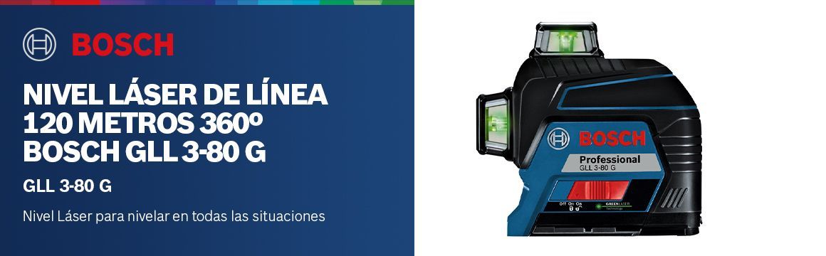 Nivel Láser de líneas verdes 120 metros 360° con bluetooth GLL 3-80 CG