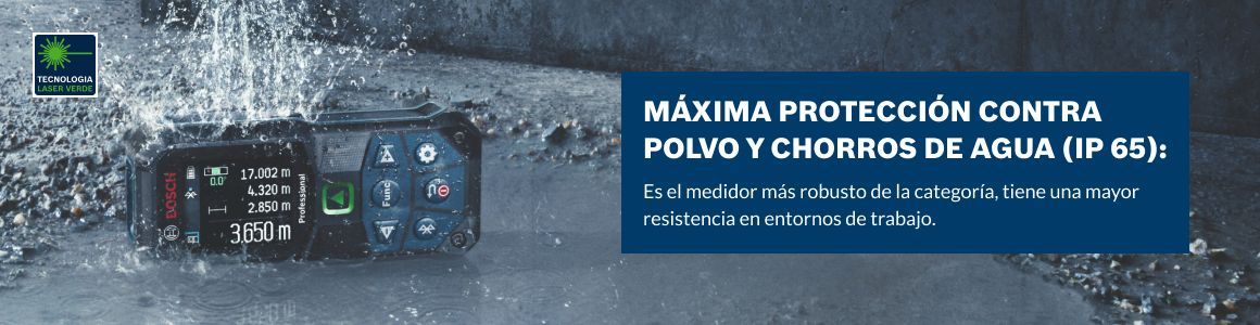 Medidor Láser Verde Bosch GLM 50-27 CG con Bluetooth