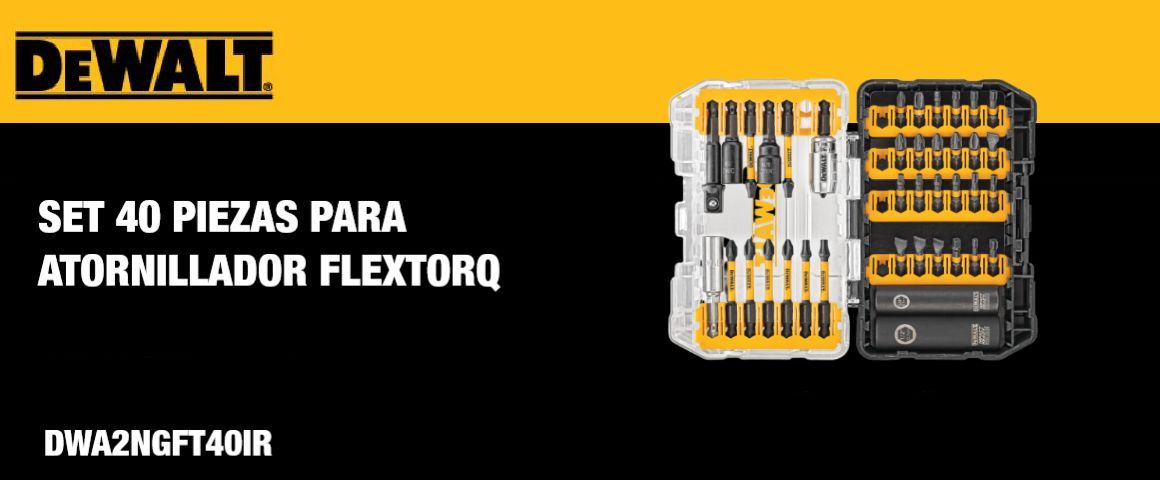 ACCESORIOS, JUEGO DE PUNTAS, SET, ATORNILLAR,DESATORNILLADOR INALAMBRICO, INALAMBRICO, 40 PIEZAS, 50 ACCESORIOS,DEWALT,DWA2NGFT40IR