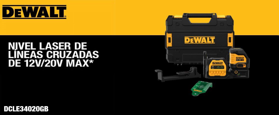 NIVEL LASER, LUCES, VERDES, 3 LINEAS, 3 HACES VERDES, LUZ, LINEAS,DEWALT,DCLE34020