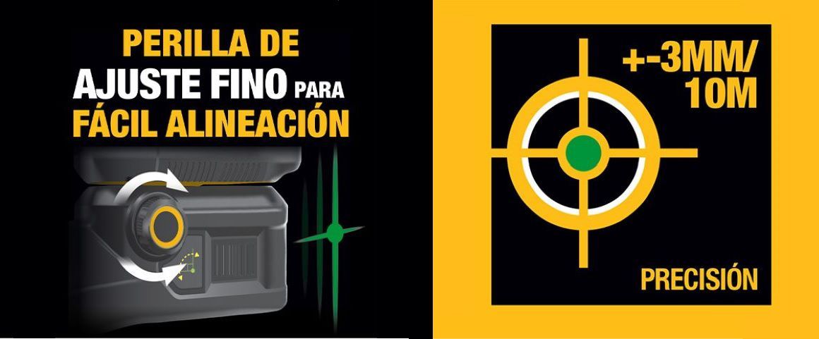 NIVEL LASER, LUCES, VERDES, 3 LINEAS, 3 HACES VERDES, LUZ, LINEAS,DEWALT,DCLE34022