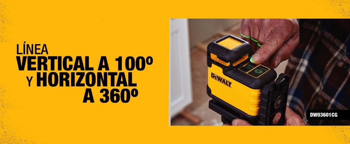 NIVEL LASER, LINEAS CRUZADAS, CRUZADA, COLOR VERDE, DEWALT, DW03601CG