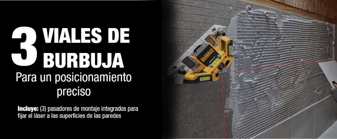 ACCESORIOS, ESCUADRA, LASER, NIVEL LASER, LINEAS ROJAS, 10 MTS, DEWALT, DW0802
