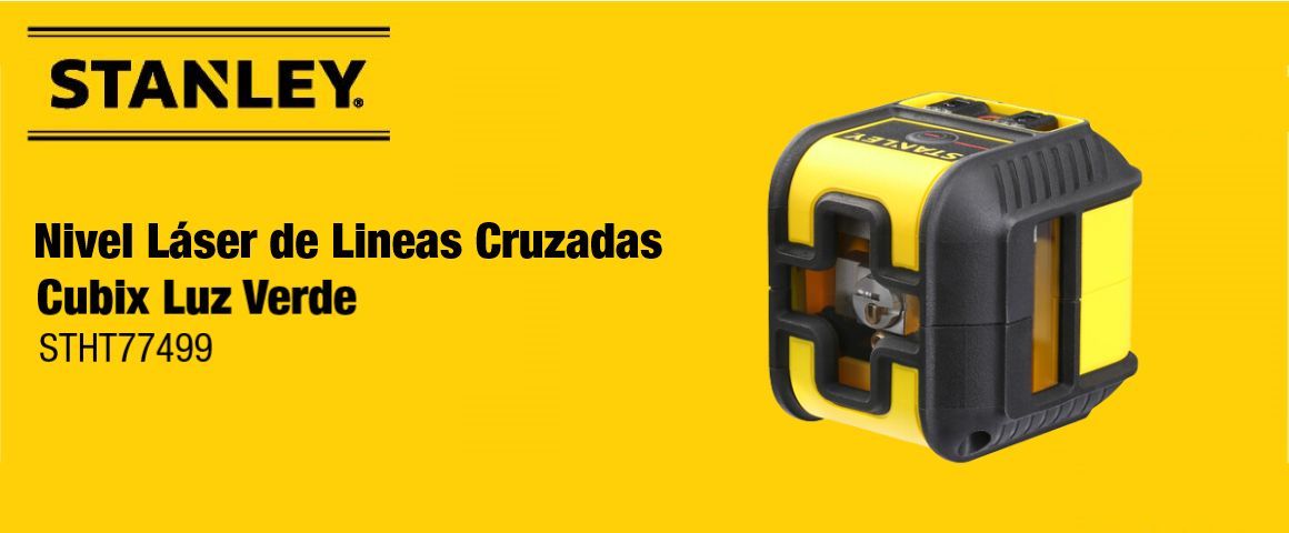 NIVEL LASER, LINEAS CRUZADAS, VERDES, PRECISIÓN, ALCANCE, STANLEY, STHT77499