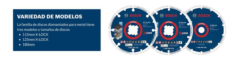 Disco Diamantado para Metal Bosch X-Lock 115mm