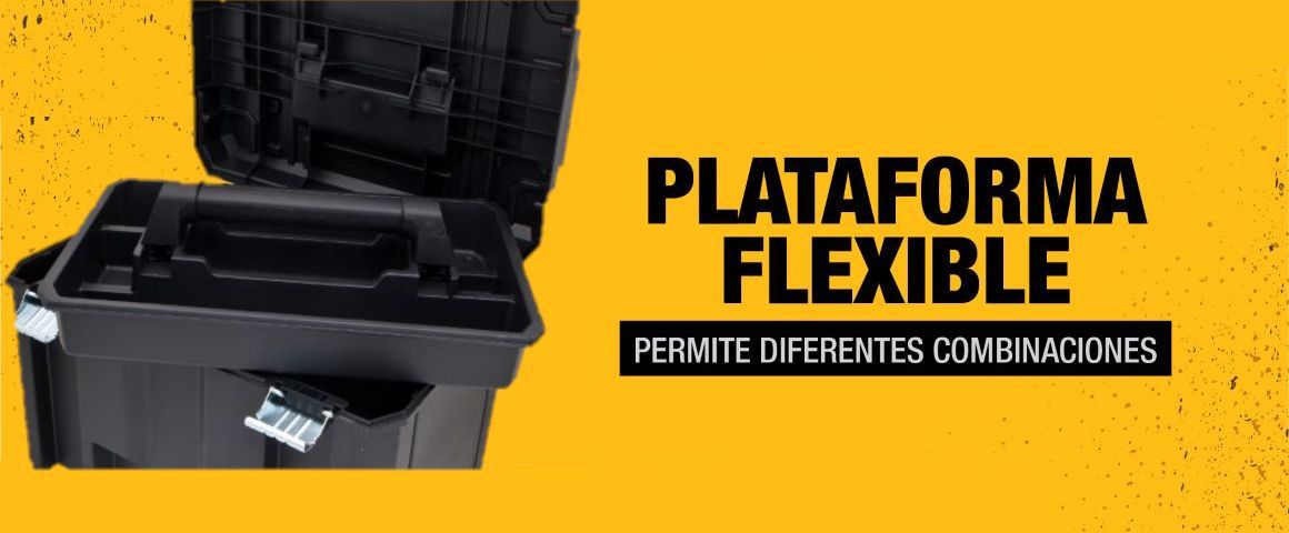 CAJA ORGANIZADORA, PRODUNDA, ORGANIZACIÓN, TSTAK, GANCHOS, DEWALT, DWST17807