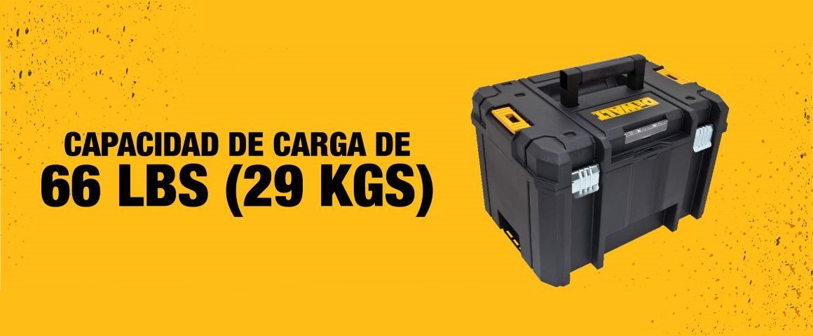 CAJA ORGANIZADORA, PRODUNDA, ORGANIZACIÓN, TSTAK, GANCHOS, DEWALT, DWST17808