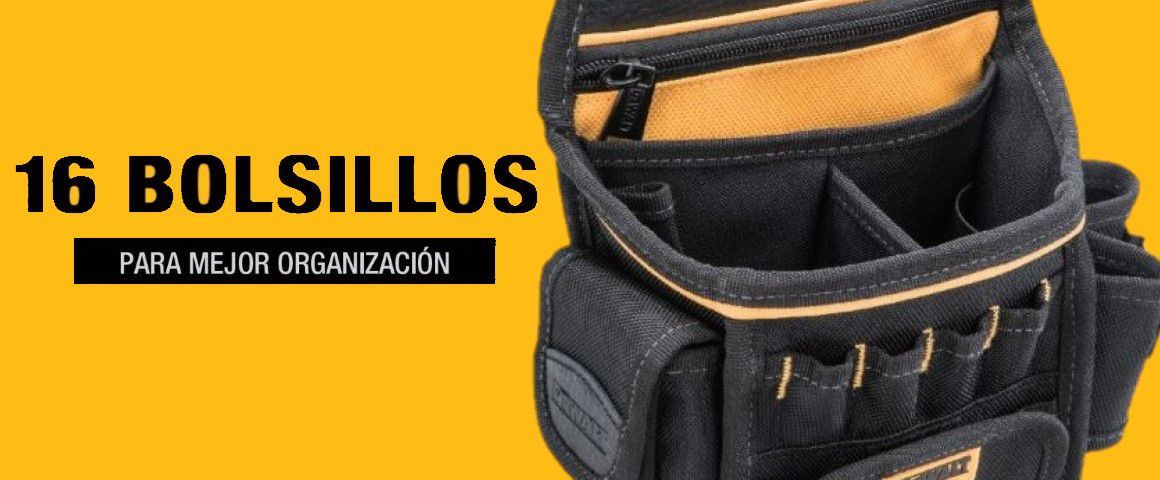 ACCESORIOS, PORTA HERRAMIENTAS, BOLSO, TAMAÑO S, CONSTURCTOR, BOLSILLOS, DEWALT, DWST83485-LA