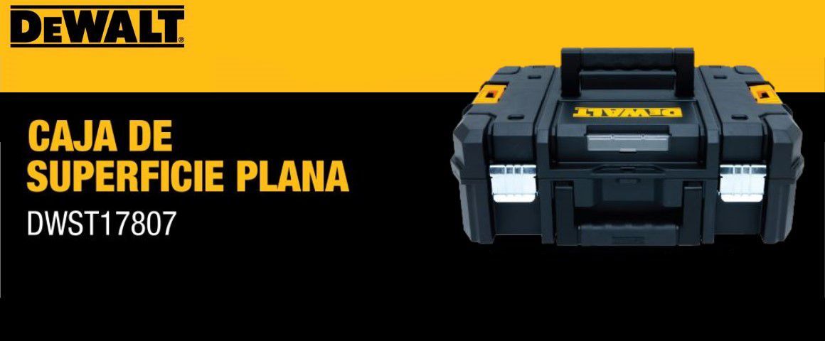 CAJA, ORGANIZADORA, ORGANIZACIÓN, SUPERFICIE PLANA, TRANSPORTAR, DEWALT,  DWST17807 