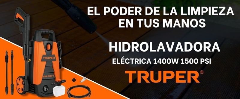 Hidrolavadora Eléctrica 1400W 1500Psi HILA-1500-2 Truper