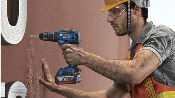 Amoladora inalámbrica 18V Bosch GWS 180-LI + Taladro Atornillador percutor Bosch GSB 18V-50 Brushless 