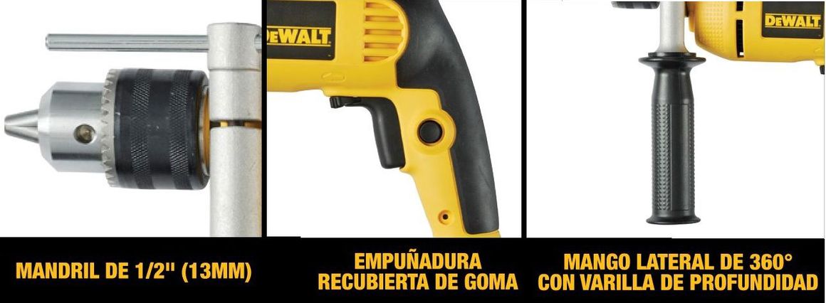 Taladro percutor, taladros, taladro, herramienta, electrica;650W,1/2