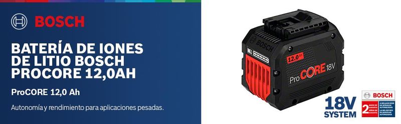 Batería de Iones de Litio Bosch ProCORE 12.0Ah