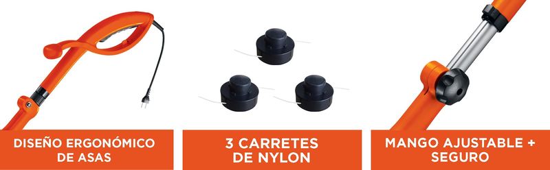 PODADORA, ELECTRICA, CESPED,JARDIN, PASTO, AREAS VERDES, 650W, BLACK + DECKER, BLACK&DECKER, B+D;GL300