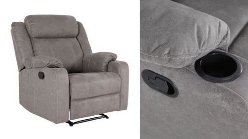 Sillón Reclinable 1 Cuerpo Gris Gaspar