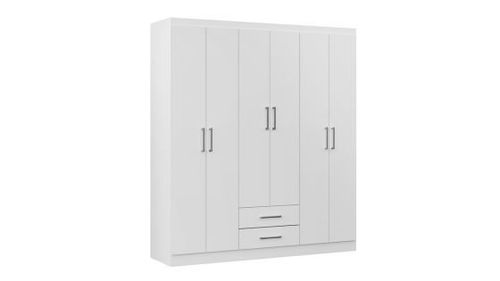 Ropero 6 Cajones 2 Puertas Blanco