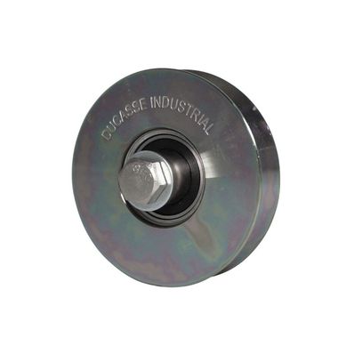 Rueda para port�n acero templado 7.3 x 7.3 x 1.8 mm perno 75 mm 250 kg