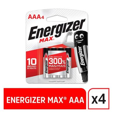 Pack de 4 pilas alcalinas max AAA