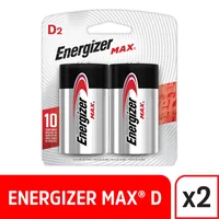 Pack de 2 pilas alcalinas D