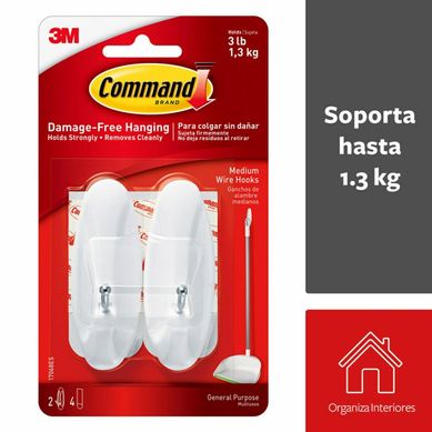 Pack de 2 ganchos de punta metlica