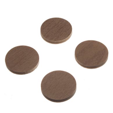 Topetina circular S�mil madera por 4 unidades