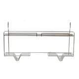 Secaplatos colgante de metal cromado 42 x 75 x 16.5 cm