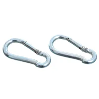Mosquetón con traba de seguridad 5 mm x 2 unidades
