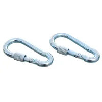 Mosquetón con traba de seguridad 7 mm x 2 unidades