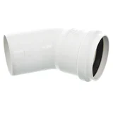 Codo PVC junta elástica 45° MH 63 mm