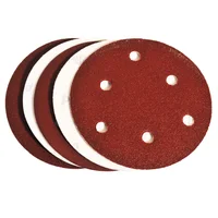 Pack de 5 discos de lija para madera y matal con velcro 125 mm grano surtido