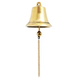 Campana bronce pulido 9 cm con Ménsula