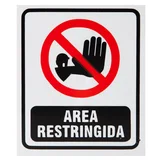 Cartel 13 x 11 Área Restringida