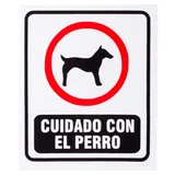 Cartel 13 x 11 Cuidado Perro