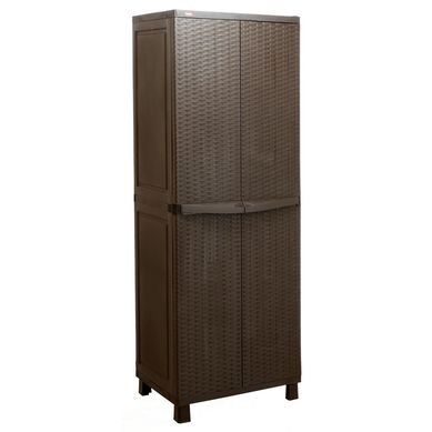 Armario Rat�n 4 estantes marr�n