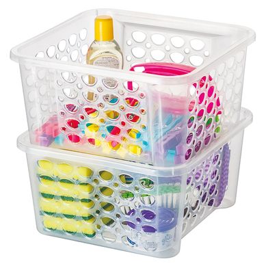 Canasto organizador de plstico transparente 6,3 L