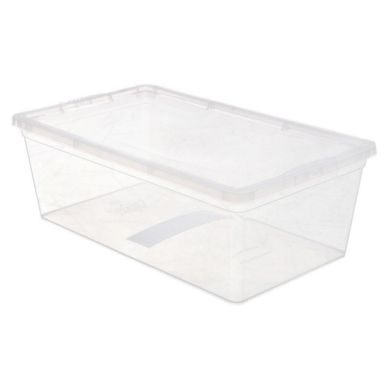 Caja organizadora de plstico con tapa Modubox transparente 6 L