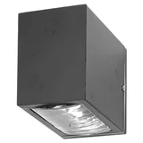 Aplique de pared una luz aluminio negro Halógeno 78 mm