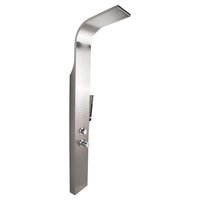 Columna de ducha de aluminio 2 jets 150 x 20 cm plateada