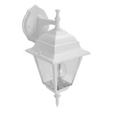 Farol de pared para exterior una luz aluminio Retro blanco E27 IP44