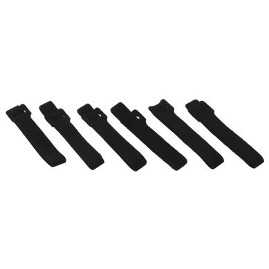 Pack de 6 velcros precintos sujeta cables 200 mm negro