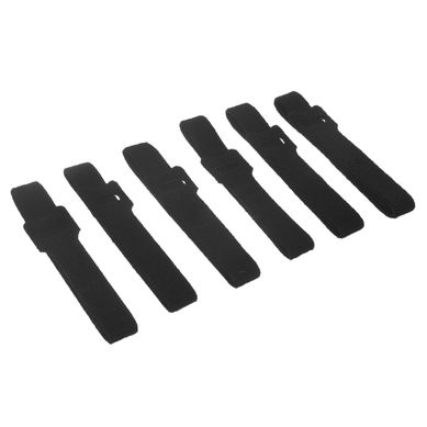 Pack de 6 velcros precintos sujeta cables 300 mm negro