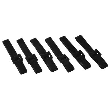 Pack de 6 velcros precintos sujeta cables 260 mm negro