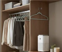 Pack 10 perchas de terciopelo beige