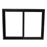 Ventana de aluminio negra 150 x 110 x 10 cm