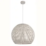Lámpara de techo colgante una luz Varilla Bambú blanco E27