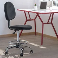 Silla de oficina negra regulable