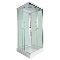 Cabina de ducha cuadrada blanca 90 x 90 x 218 cm